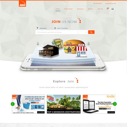 Web page design contest entry by MercClass
