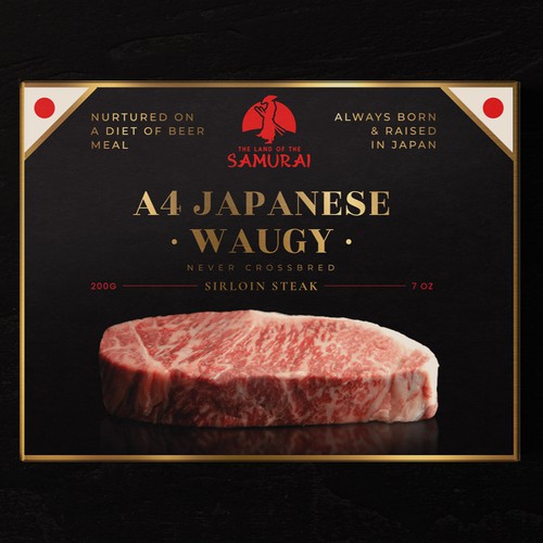 100% JAPANESE WAGYU STEAK Design by Kamilla Oblakova