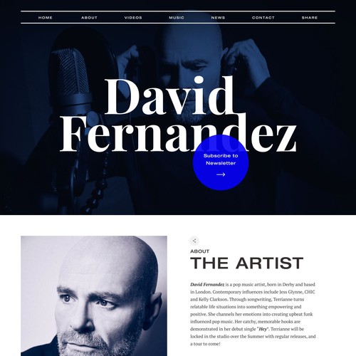 Design a website for artists of a London-based record label. Design by anushka1arta