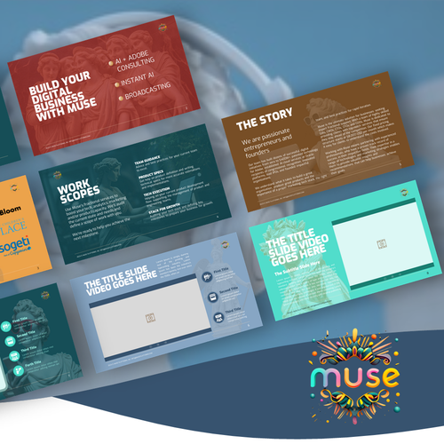 Designs muse with us define our powerpoint template library