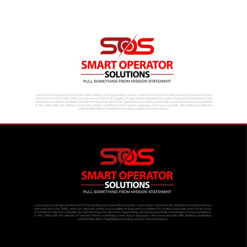SOS, Smart Operator Solutions logo design Design by multigraphicz™