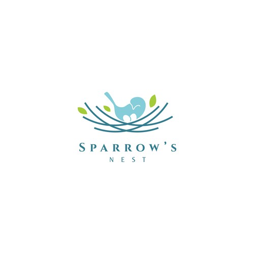 "Sparrow's Nest" calming logo to inspire peace to battered and at-risk pregnant women Diseño de odairo
