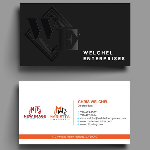 Powerful business card for large towing enterprise Design by prosenjit_P