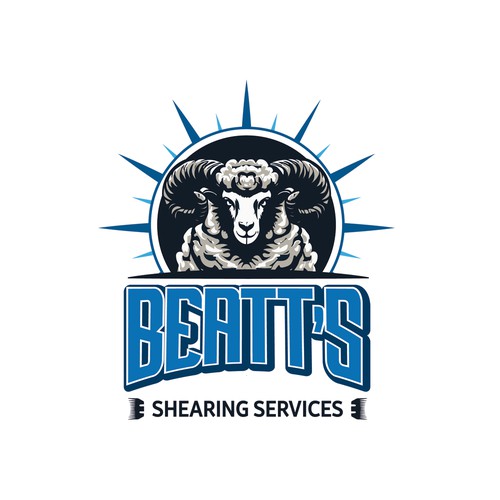 Powerful bold and unique shearing team logo Design by N & N