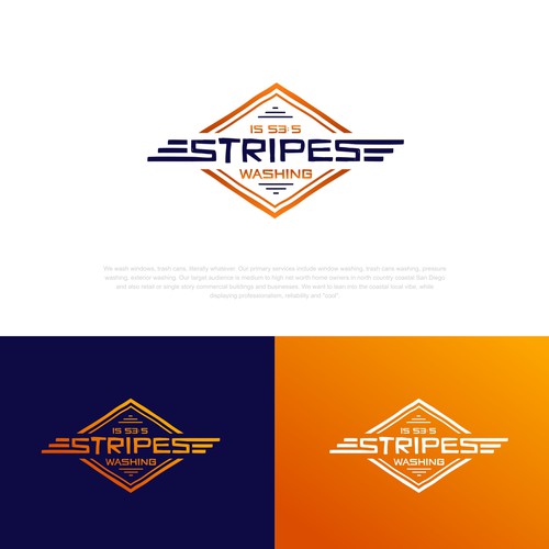Stripes Washing - Design a logo and brand for a new upcoming coastal company Design by websmartusa