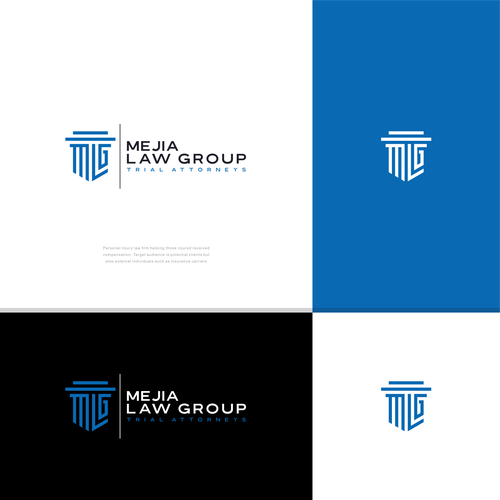 Modern, sleek law firm logo and branding Design by n a r e n d r a