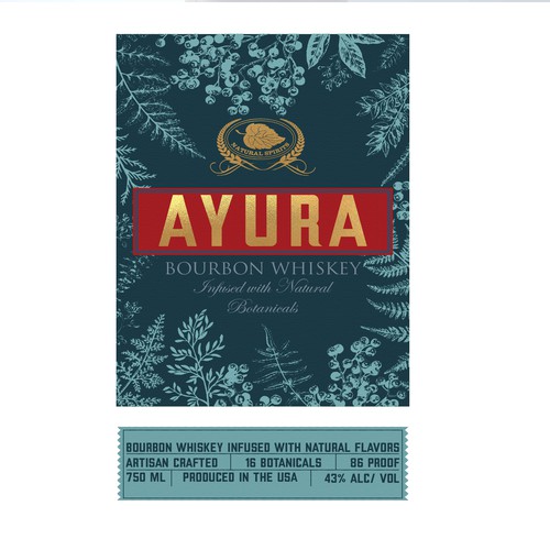 Design an attractive label for a new Bourbon Whiskey Design by Windmill Designer™