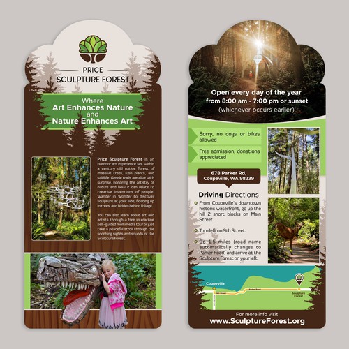 Enticing Rack Card for Unique and Fun Sculpture Park Nature Preserve Design by mindtrickattack