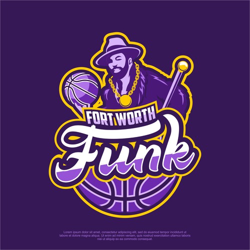 Basketball Logo for Team 'Fort Worth Funk' - Your Winning Logo Featured on Major Sports Network Design by GengRaharjo