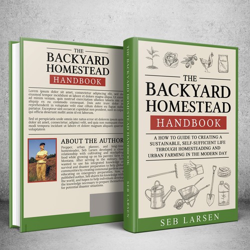 Backyard Homesteading & Urban Farming Book Cover Design Design by Mr. Bear