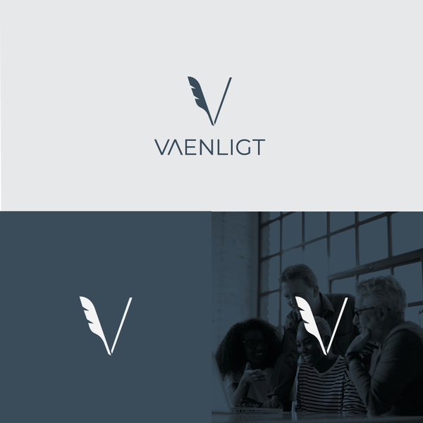 Minimalistic V letter Logo  for  sale