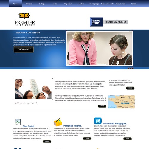 Premier de la classe needs a new website design Ontwerp door mchs_webmaster