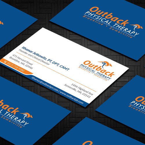 Business card for 2 clinic physical therapy office Design by Taaiebah