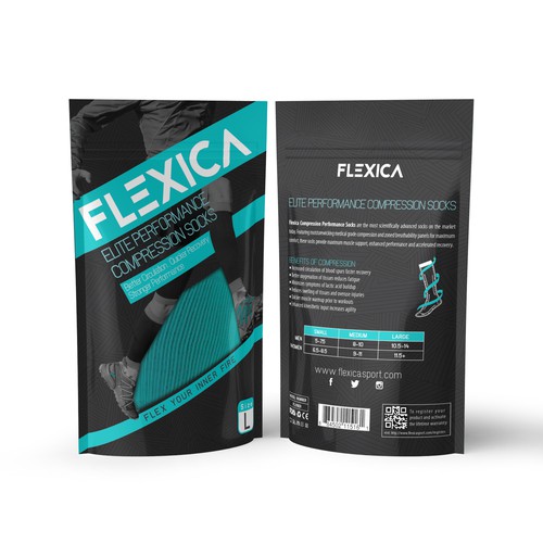 FLEXICA needs a bold and modern packaging design for sports compression ...