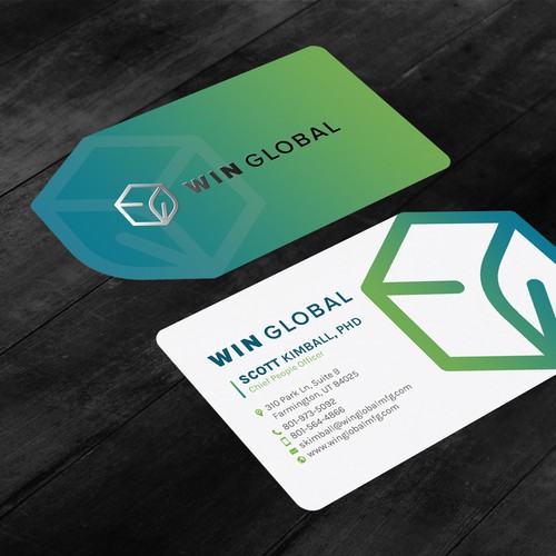 WIN Global Business Card Design Design by chandrayaan.creative