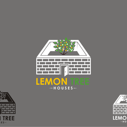 Lemon Tree Houses Logo Folegandros Island Resort in Greece! Design by efraim lee