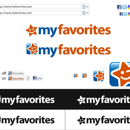★★★ MyFavorites.com logo design, "Favorite" button デザイン by Soro Design