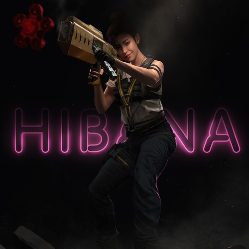 Illustration of a mysterious fearless powerful female video game character Design by Luniander