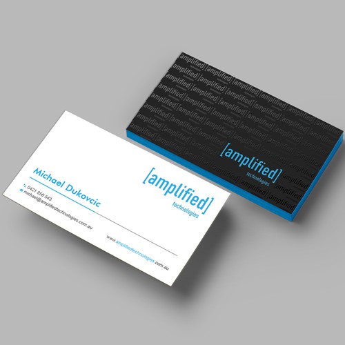 Tech company business card design Design by Create_Point