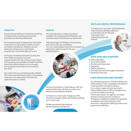 Dental Staffing Brochure Broschure Wettbewerb