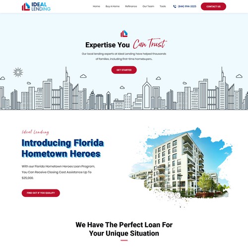 Persuasive and eye appealing website design for a mortgage company Design by Smashing Boys