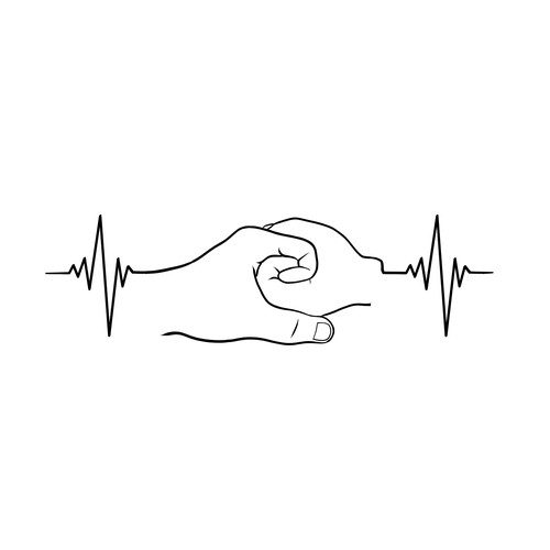 Tattoo of interlocked hands - symbolic of connection Design by Gabriel™