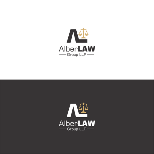 Law office firm logo keep Alber Law separate it looks better Design by KARYOBEJO