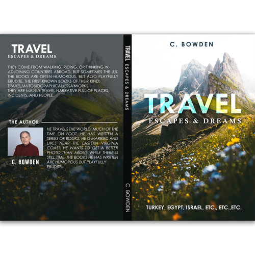 Cover for a travel/autobiography/brief essay book Design by aaliadraws