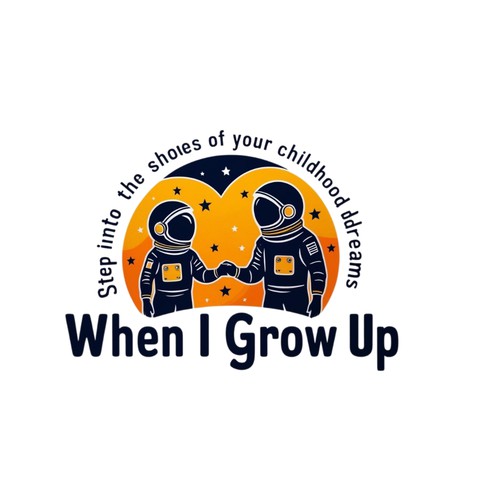 When I Grow Up Logo Design by paw vector
