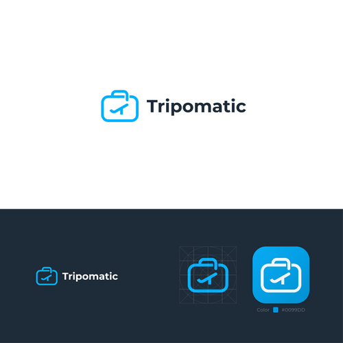 New logo for rebranding a trip planning app Design by Kr8v.in