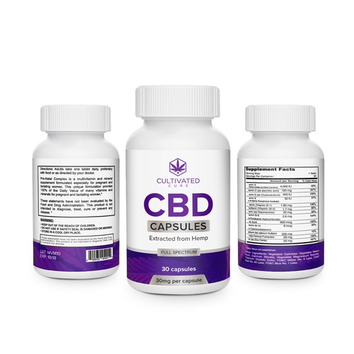 Label design for a CBD product Design by creationMB