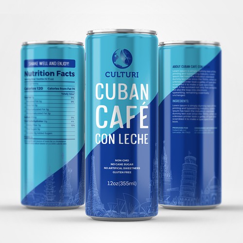 Label for Canned Ready-to-drink coffee Diseño de farhanubaid