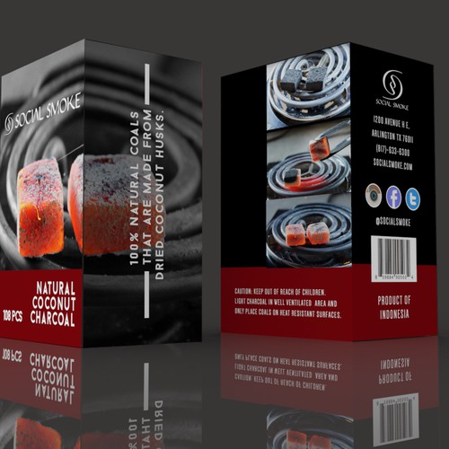 Create a box design for our new Coconut Charcoal Product packaging