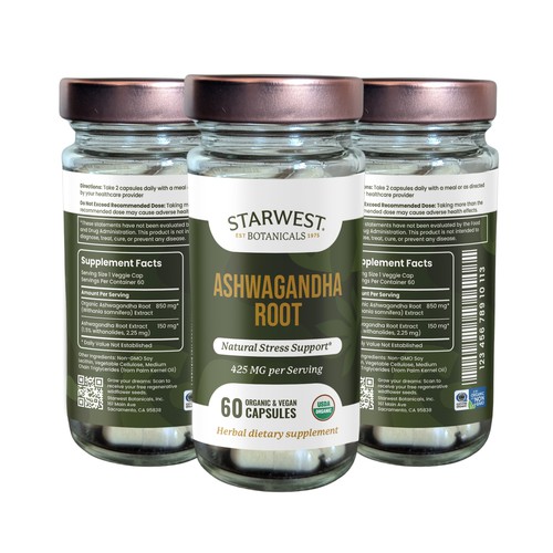 Organic Herb Capsule Label Design Design by Designlifelk