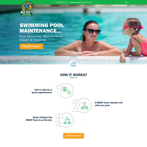 Pool Service Website for Heroes of Pool Industry Design by Jasmin_A