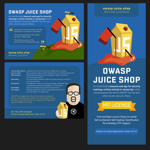 OWASP Juice Shop - Project postcard & roll-up banner Design von Fira Meutia