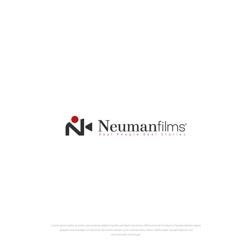 Logo for Documentary Film Company - NeumanFilms (Real People Reel Stories) Design by the ann.