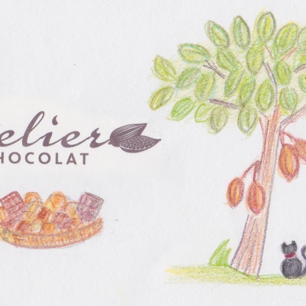 洋菓子製造販売ショップカード　フランス菓子を中心に大人から子供まで受け入れられるお店