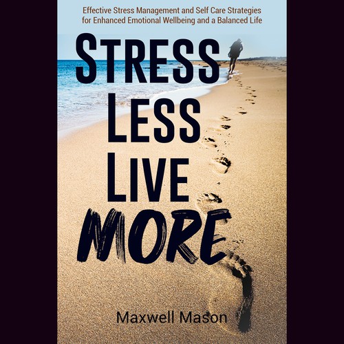 Book cover design to appeal to busy people who want to find a way to deal with stress. Design by MS_99