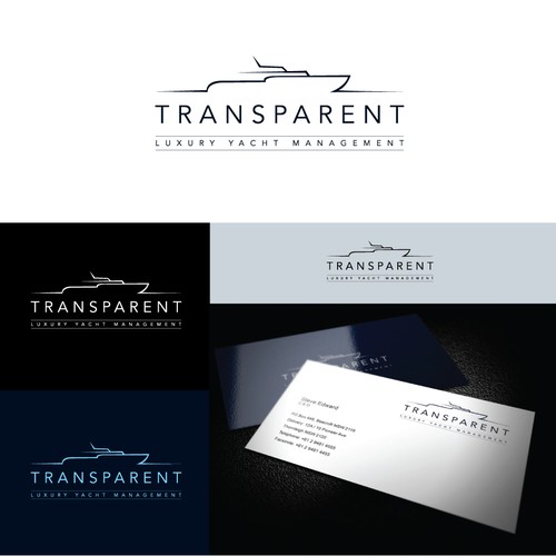 logo for TRANSPARENT Luxury Yacht Management Design by sammynerva