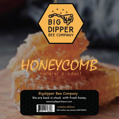 Design a label for my home grown Honey Comb Design by LAXMI DESIGNHUB