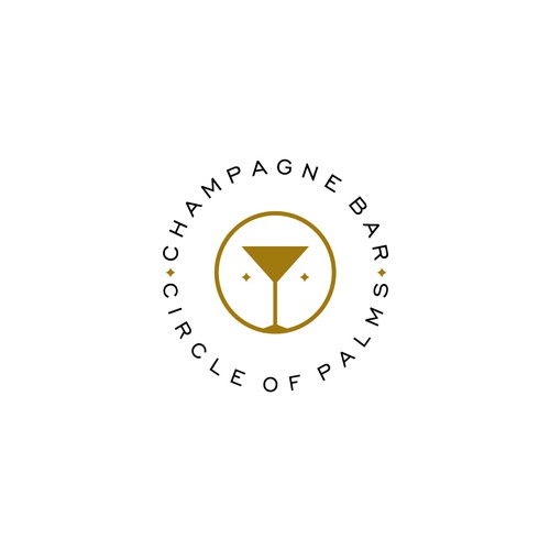 Luxury and modern Champagne Bar logo Design by Gustyjoe