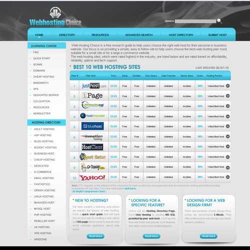 Redesign WebHostingChoice.com Design by xclusive
