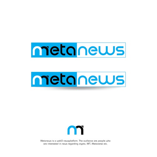 Design a logo for a web3 News platform called MetaNews Design by tieffe