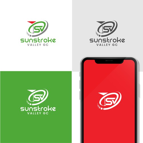 Logo for fictional Sunstroke Valley Golf Club Design by JosH.Creative™