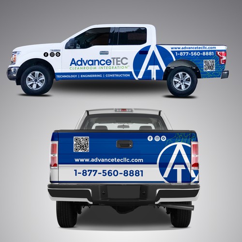 Design a Cutting-Edge, Classy Truck Wrap for AdvanceTEC – Highlighting Innovative Technology Design by Bittu2015