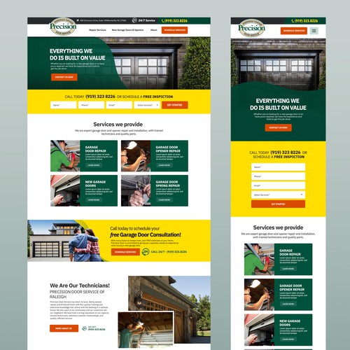 Design A Fancy New Garage Door Website Web Page Design Contest