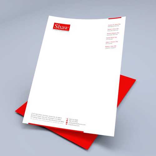 Letterhead for Divorce & Family Law Firm; Modern, Minimalist, Conservative Design Design by Xclusive16