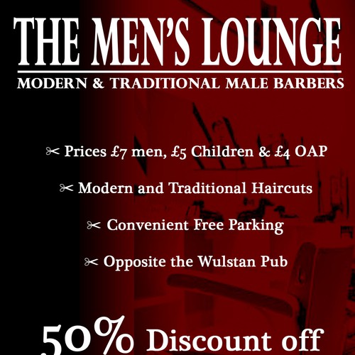 The Mens Lounge - Promotional Flyer/leaflet | Stationery contest