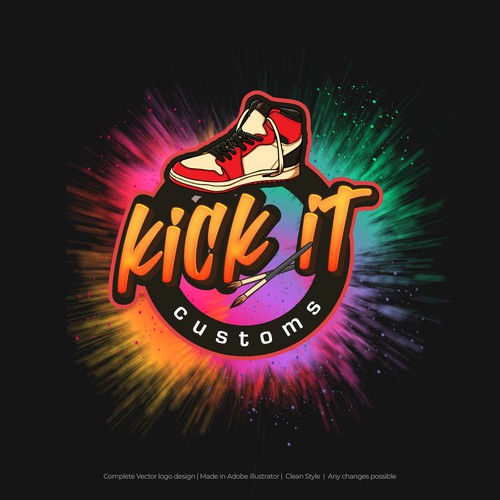 Design a Logo for the next premier custom shoe designer in the northeast. Looking for a very colorful and fun logo! Design by Artℓove Artwork ✅